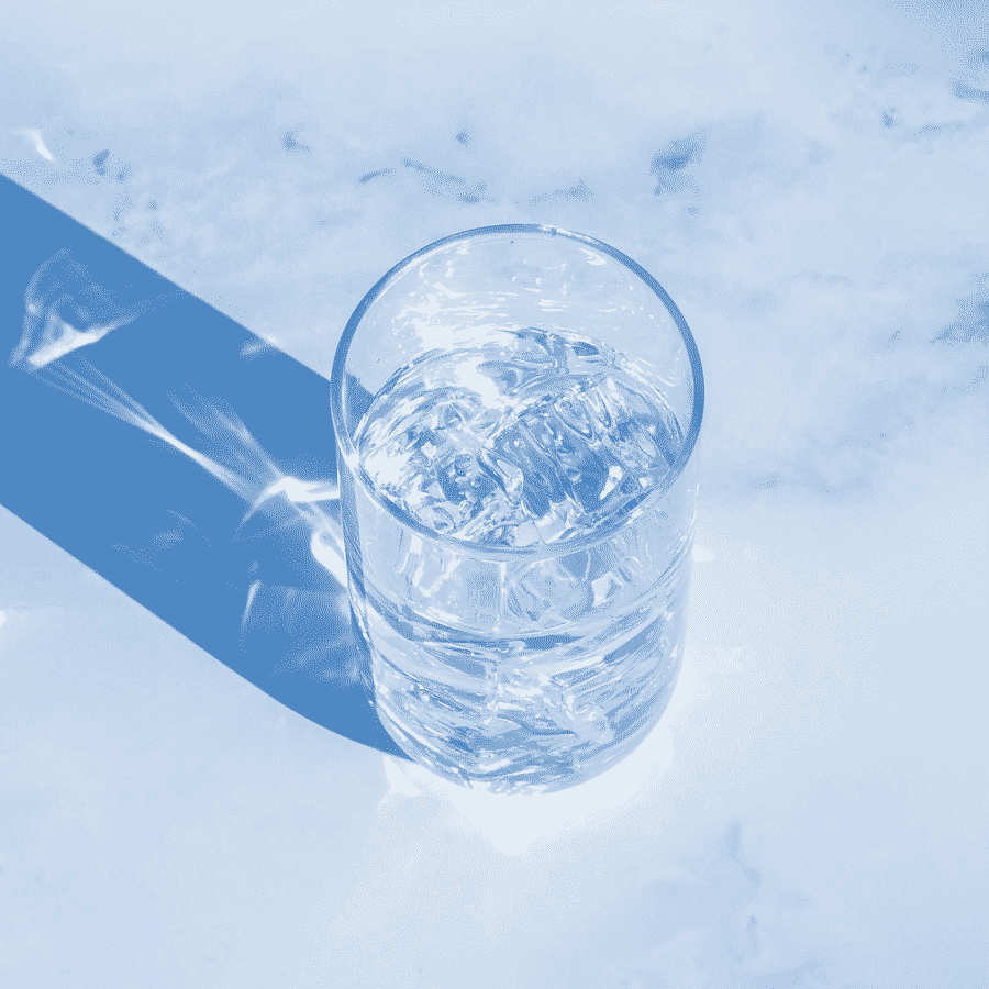 A glass of water